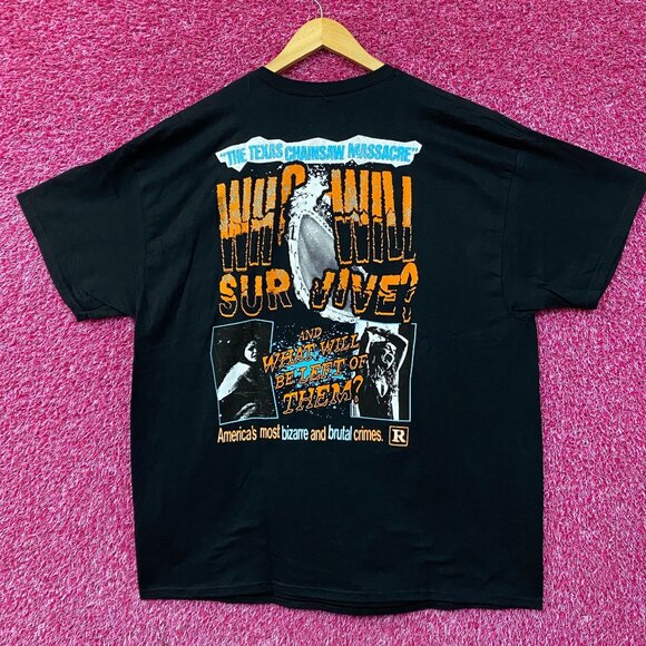 The Texas Chainsaw Massacre Who Will Survive Horror T-Shirt 2X - Picture 3 of 4